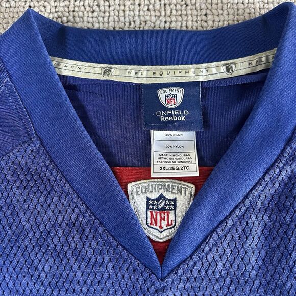 Vintage Eli Manning New York Giants Blue Jersey Men’s XXL Reebok NFL On Field - Picture 8 of 12